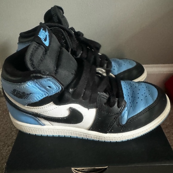 Nike Air Jordan High Top Sneakers - Black and Blue - Picture 5 of 9
